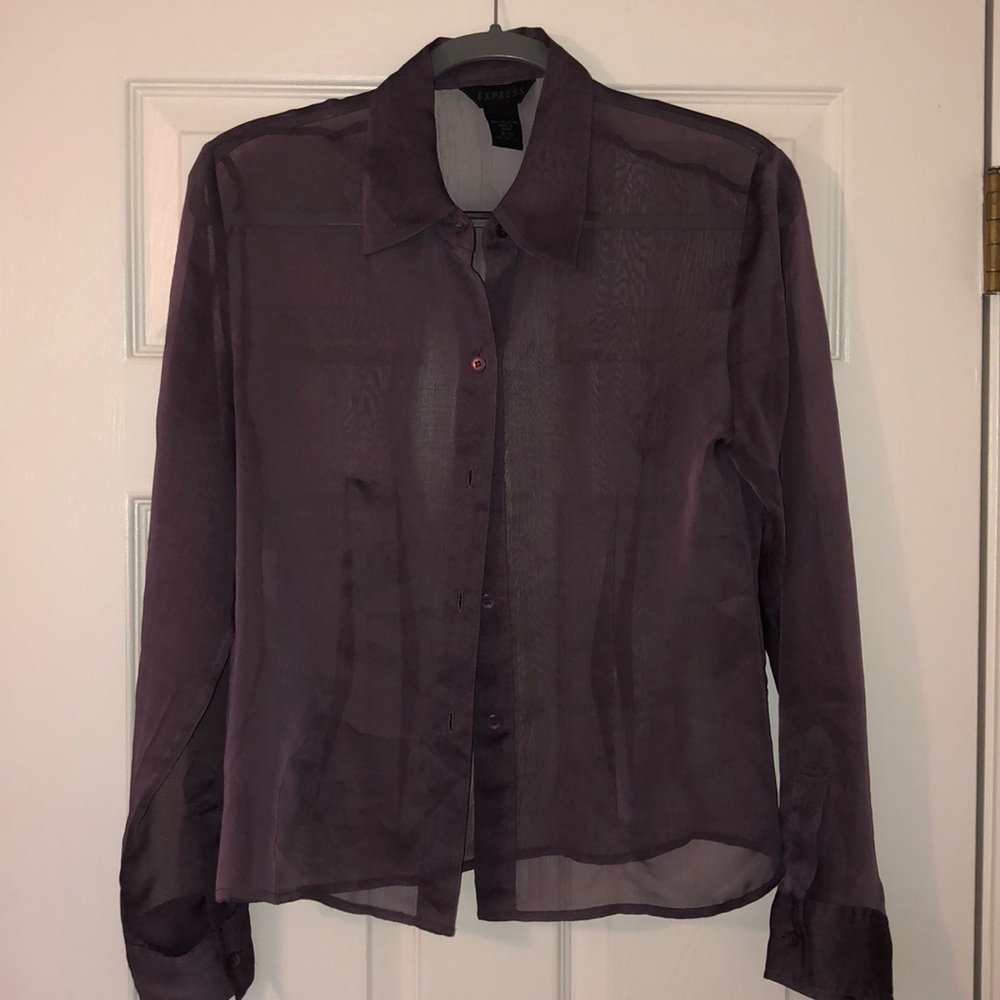 Sheer Button Down Top